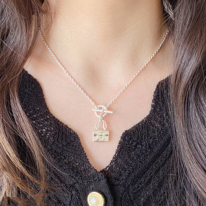 [⭐Clover Jewelry]CONSTANCE PEDANT SILVER NECKLACE