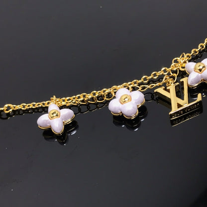 [⭐Clover Jewelry]LOGO 6 MOTIF STAR AND SUN GOLD BRACELET