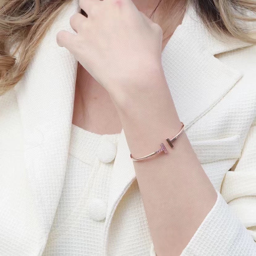 [Clover Jewelry]T PINK GOLD PINK DIAMOND BRACELET