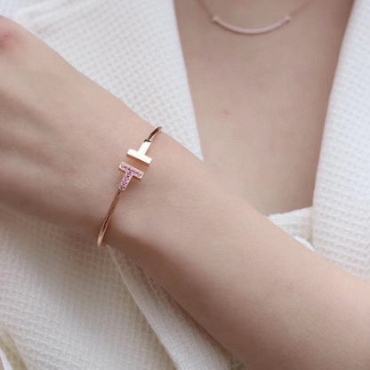 [Clover Jewelry]T PINK GOLD PINK DIAMOND BRACELET
