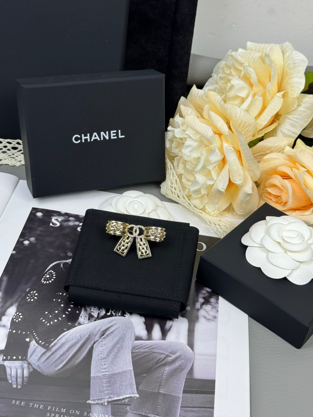 [⭐Clover Jewelry]25K Hollow Bow Brooch