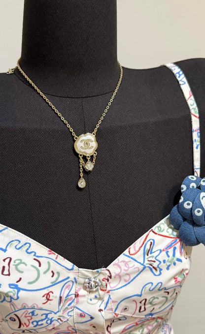 [⭐Clover Jewelry]Cloud Pearl Mother-of-Pearl Diamond Chain Pendant Necklace