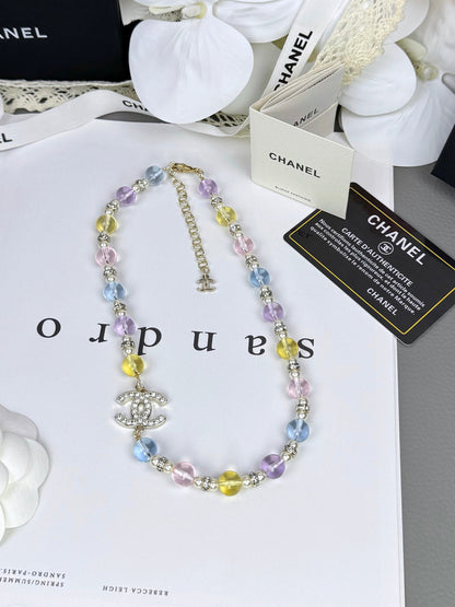 [⭐Clover Jewelry]26C New Spring Collection Colorful Transparent Resin Necklace