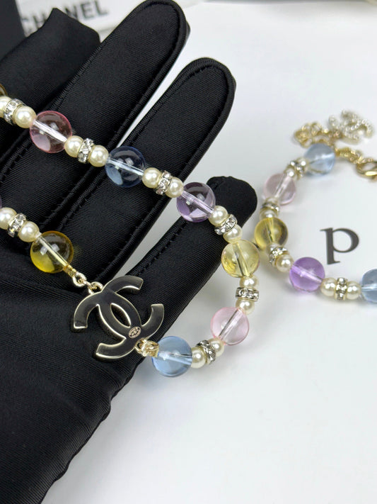 [⭐Clover Jewelry]26C New Spring Collection Colorful Transparent Resin Necklace