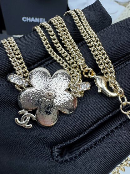 [⭐Clover Jewelry]New Blue Floral Double-Layer Necklace