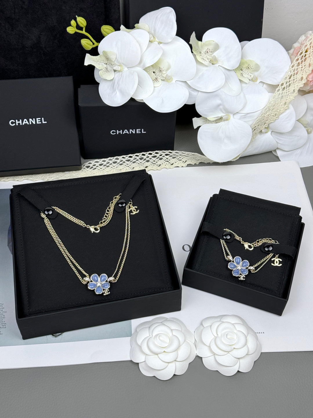 [⭐Clover Jewelry]VOLTE New Blue Floral Double-Layer Bracelet