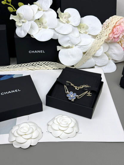 [⭐Clover Jewelry]VOLTE New Blue Floral Double-Layer Bracelet