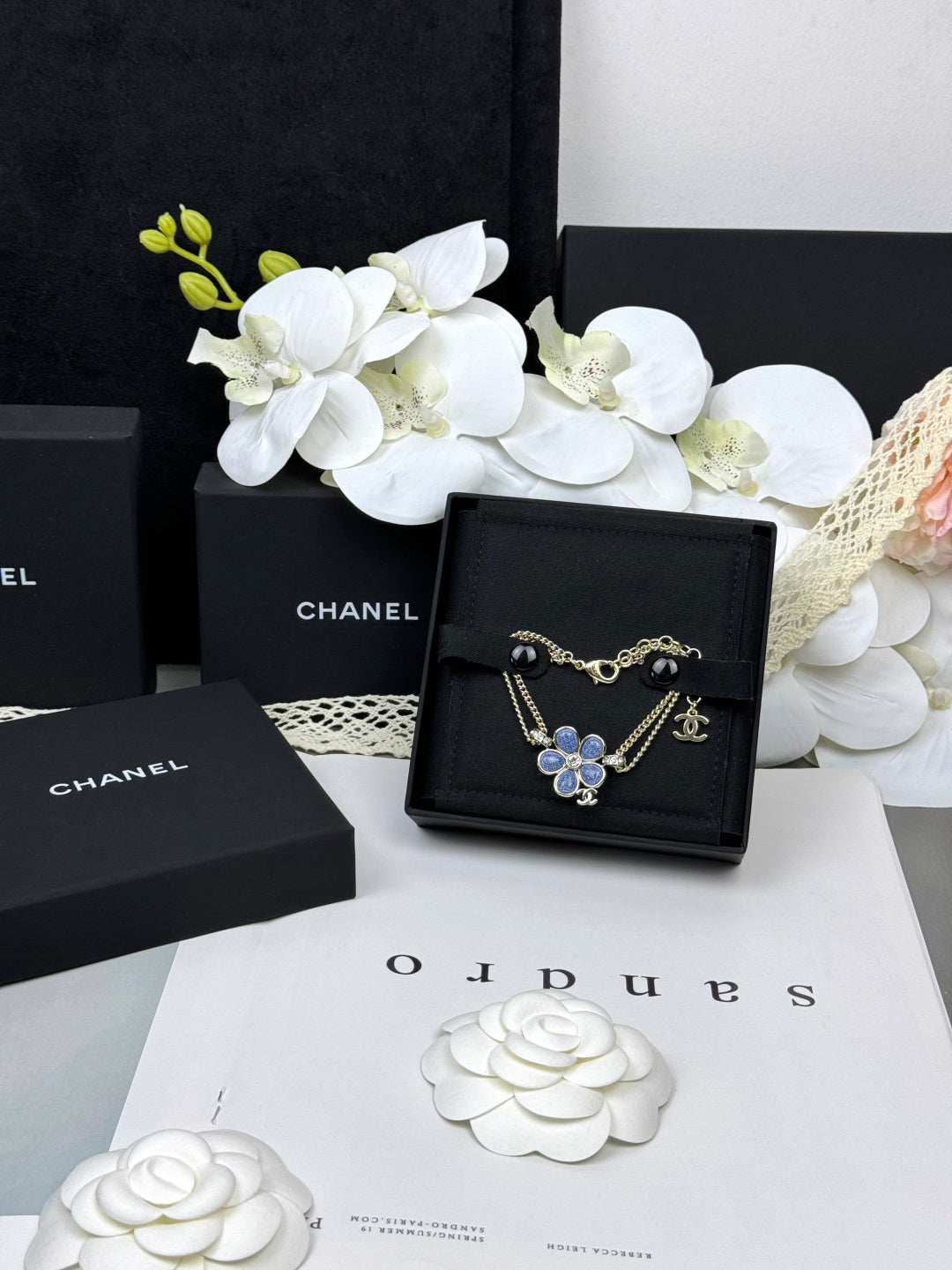 [⭐Clover Jewelry]VOLTE New Blue Floral Double-Layer Bracelet