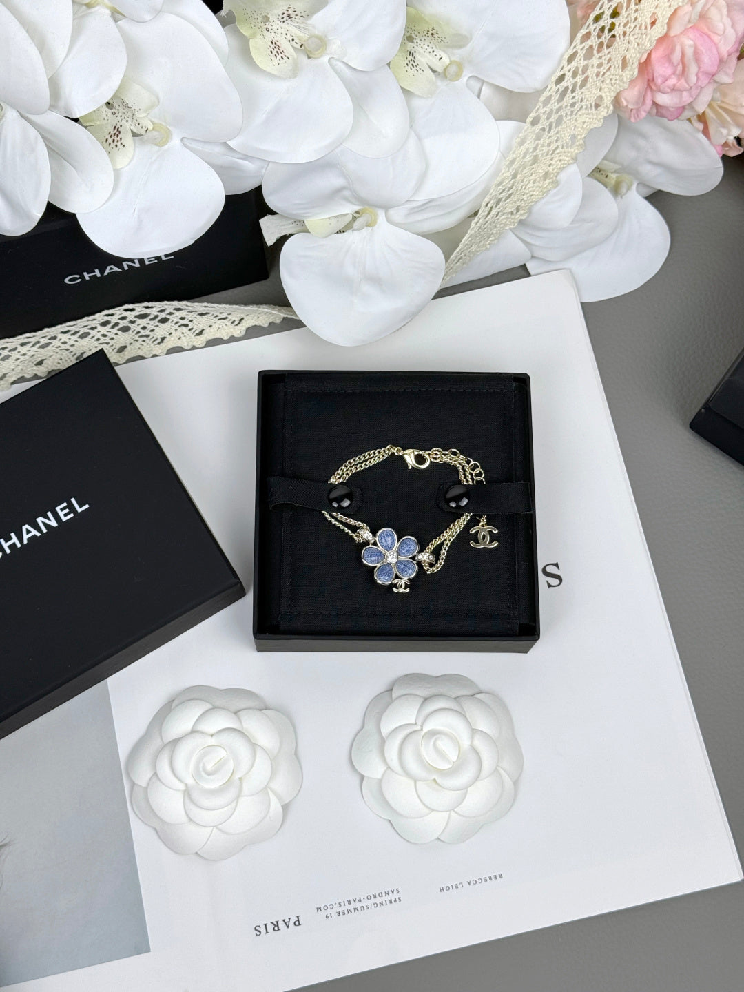 [⭐Clover Jewelry]VOLTE New Blue Floral Double-Layer Bracelet
