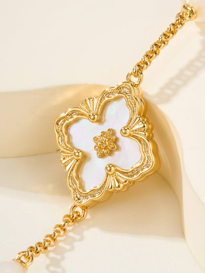 [⭐Clover Jewelry]B.C.L ENAMELED Three-Flower Bracelet（Trumpet)