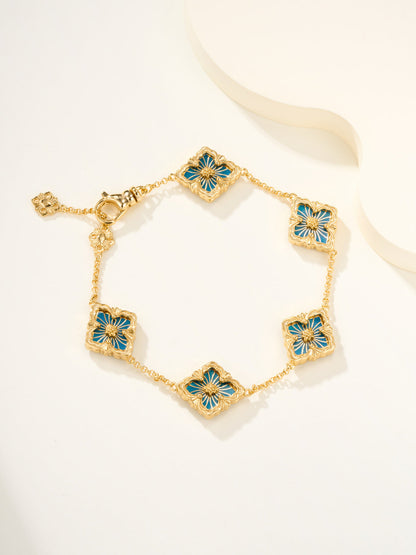 [⭐Clover Jewelry]B.C.L ENAMELED Five-Flower Bracelet（Various Colors)