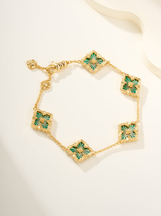 [⭐Clover Jewelry]B.C.L ENAMELED Five-Flower Bracelet（Various Colors)