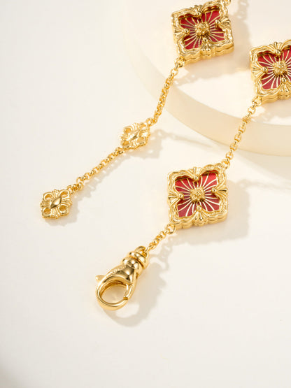 [⭐Clover Jewelry]B.C.L ENAMELED Five-Flower Bracelet（Various Colors)