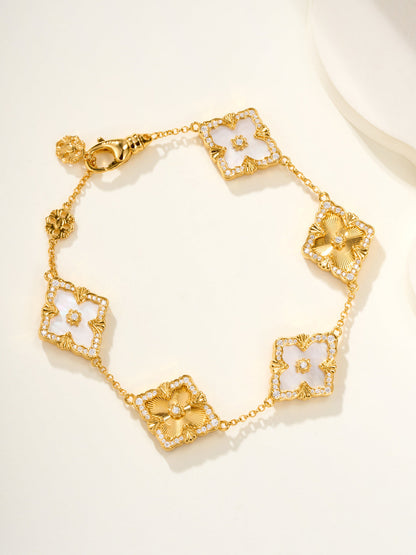 [⭐Clover Jewelry]B.C.L ENAMELED Five-Flower Bracelet（Various Colors) BIG SIZE