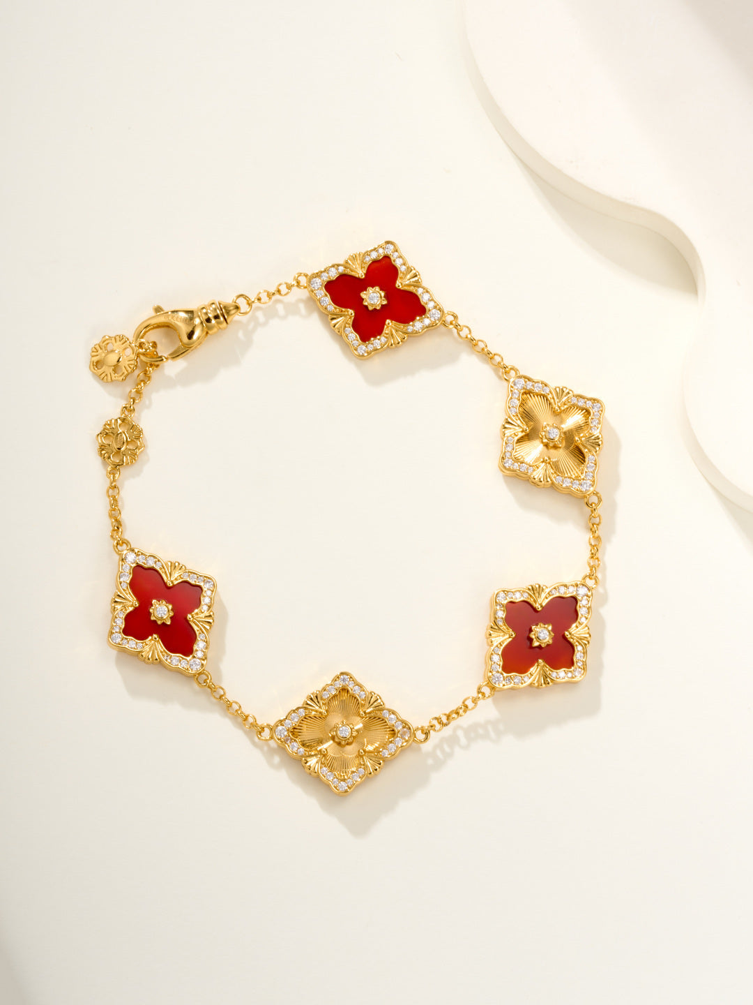 [⭐Clover Jewelry]B.C.L ENAMELED Five-Flower Bracelet（Various Colors) BIG SIZE