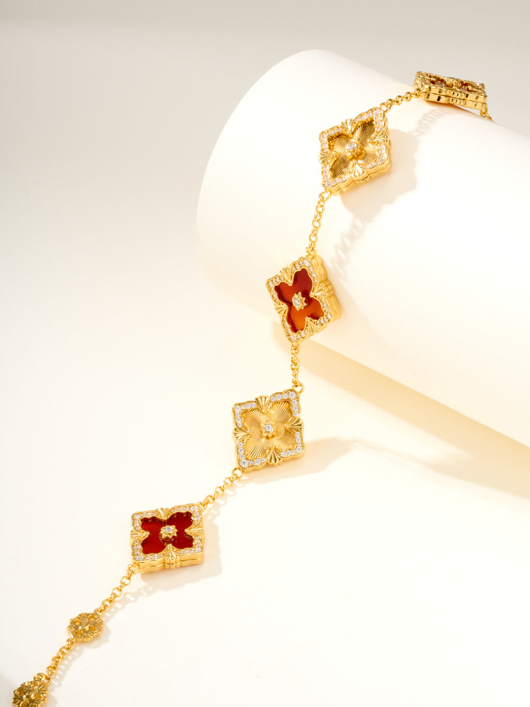 [⭐Clover Jewelry]B.C.L ENAMELED Five-Flower Bracelet（Various Colors) BIG SIZE