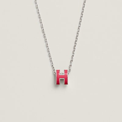 [⭐Clover Jewelry]H NECKLACE PINK