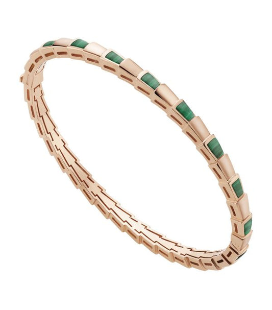 [⭐Clover Jewelry]SERPENTI BRACELET PINK GOLD MALACHITE