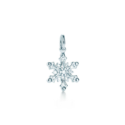 [Clover Jewelry]STERLING SILVER SNOWFLAKE PENDANT NECKLACE