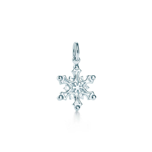[Clover Jewelry]STERLING SILVER SNOWFLAKE PENDANT NECKLACE