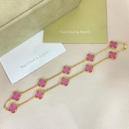 [⭐Clover Jewelry]CLOVER 10 MOTIFS  NEW BUBBLE PINK ENAMEL