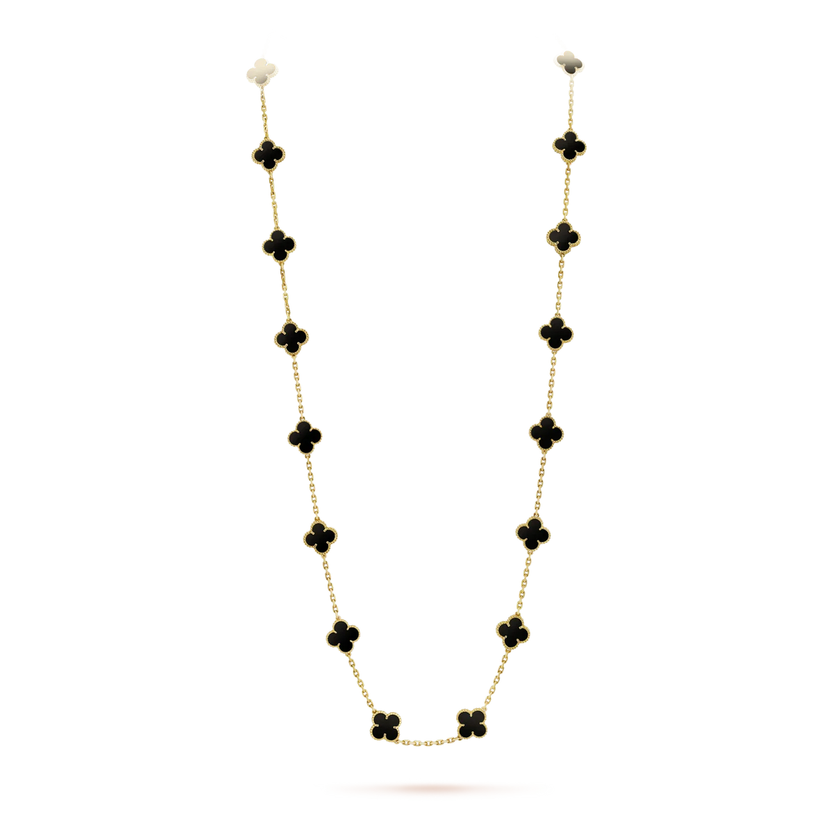 [⭐Clover Jewelry]CLOVER 20 MOTIFS ONYX NECKLACE