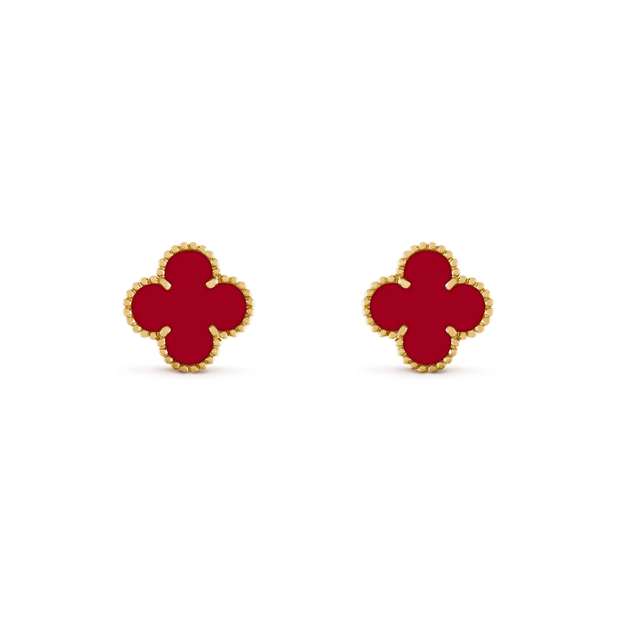 [⭐Clover Jewelry]CLOVER MEDIUM 1 MOTIFS CARNELIAN  EARRINGS