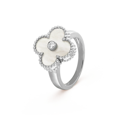[⭐Clover Jewelry]CLOVER SILVER MOP DIAMOND RING