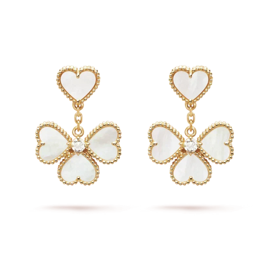 [⭐Clover Jewelry]CLOVER SWEET WHITE MOP EARRINGS