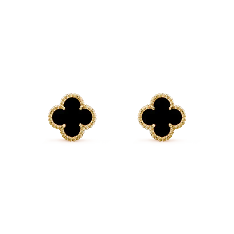 [⭐Clover Jewelry]CLOVER MINI 9.5MM BLACK MOP EARRINGS