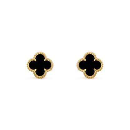 [⭐Clover Jewelry]CLOVER MINI 9.5MM BLACK MOP EARRINGS