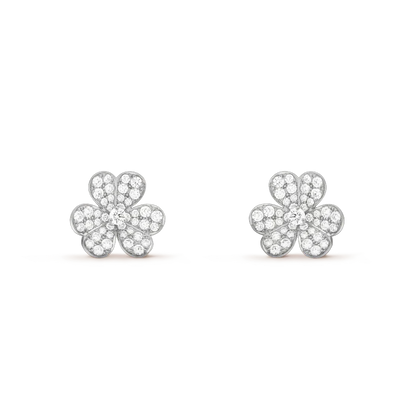 [⭐Clover Jewelry]CLOVER COMOS DIAMOND EARRINGS SILVER