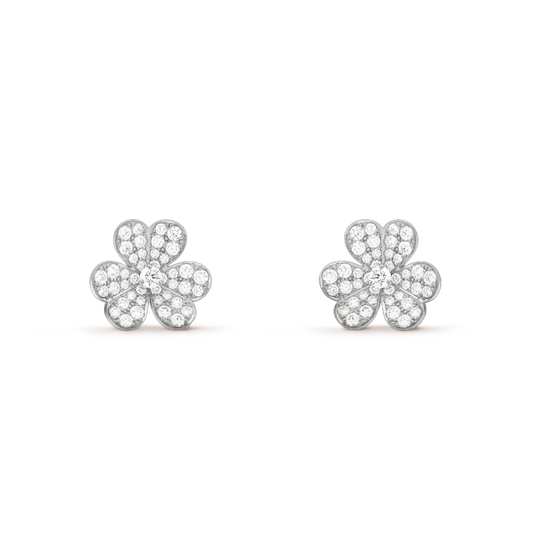 [⭐Clover Jewelry]CLOVER COMOS DIAMOND EARRINGS SILVER