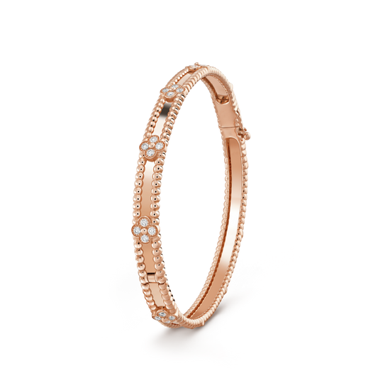 [⭐Clover Jewelry]CLOVER BRACELET 4MM DIAMONDS