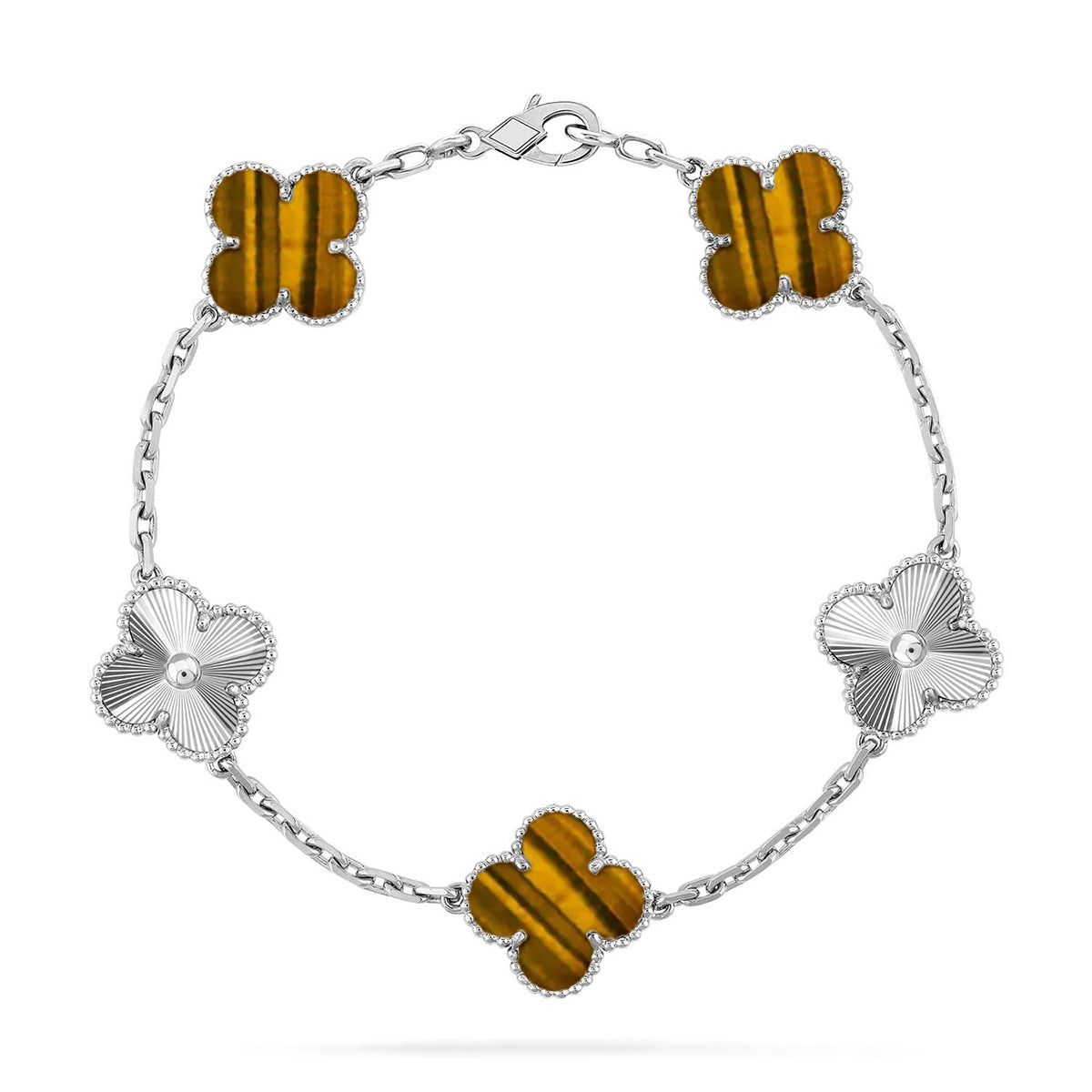 [⭐Clover Jewelry] CLOVER 5 MOTIFS TIGER EYE BRACELET COLLECTION