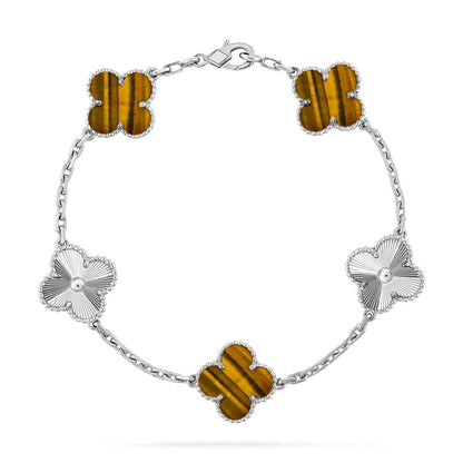 [⭐Clover Jewelry] CLOVER 5 MOTIFS TIGER EYE BRACELET COLLECTION