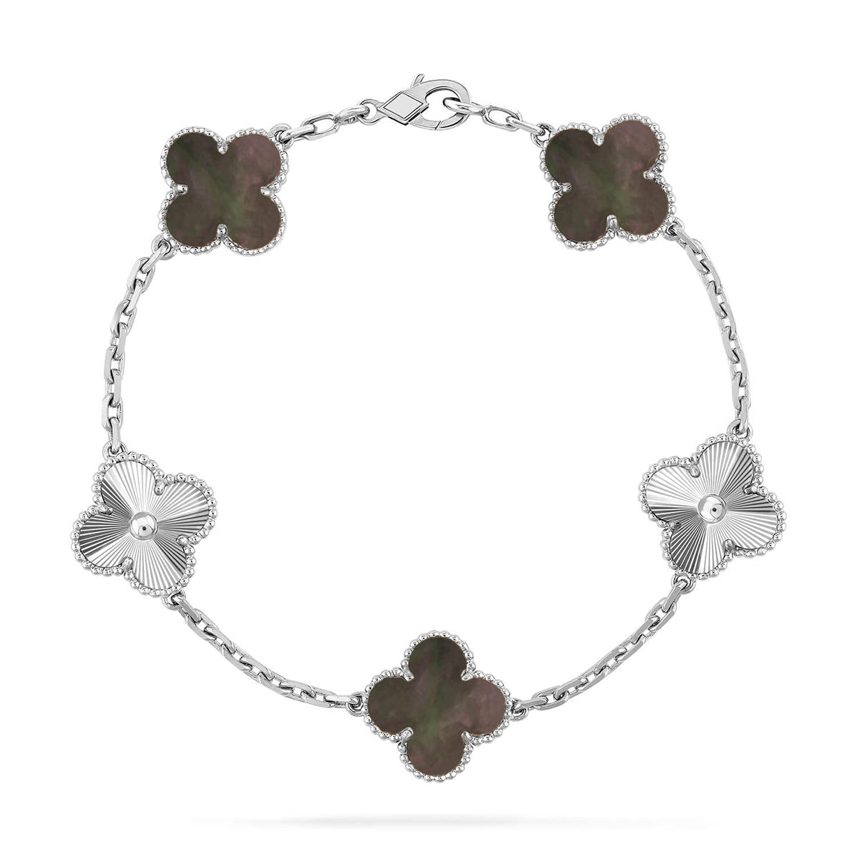 [⭐Clover Jewelry] CLOVER 5 MOTIF GRAY MOP BRACELET COLLECTION