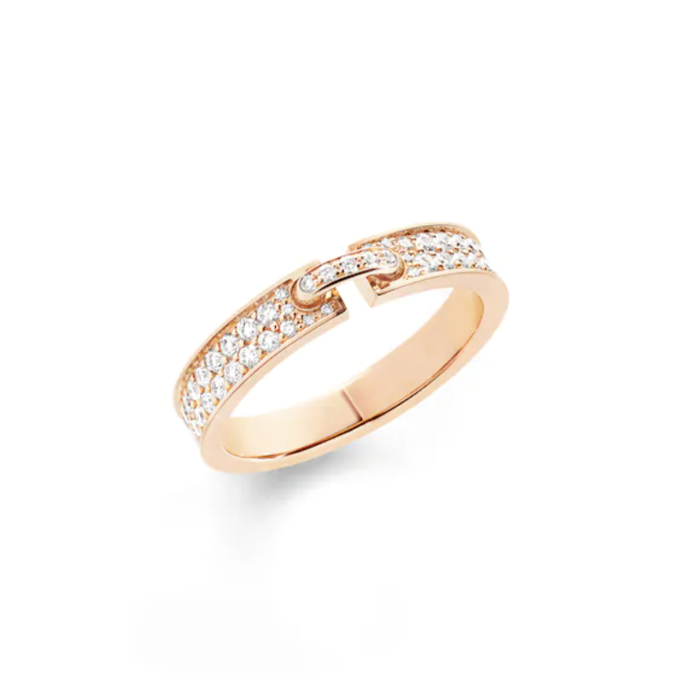 [⭐Clover Jewelry]ALLIANCE LIENS VIDENCE PAVED DIAMOND 4MM RING