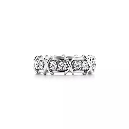 [Clover Jewelry]SIXTEEN STONE SILVER RING