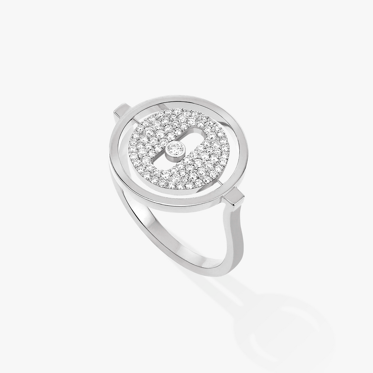 [⭐Clover Jewelry]Demo MOVE PAVED SILVER DIAMOND RING