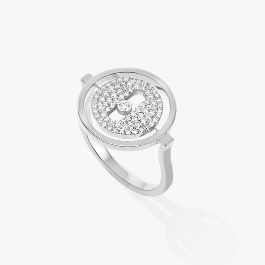 [⭐Clover Jewelry]Demo MOVE PAVED SILVER DIAMOND RING