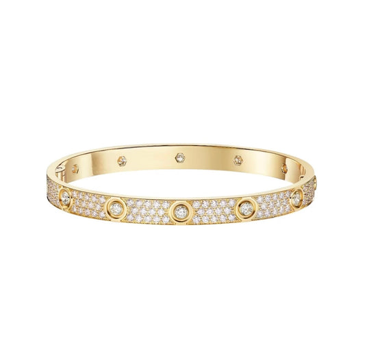 [⭐Clover Jewelry]LOVE BRACELET 6.1MM DIAMOND-PAVED 10 BIG DIAMONDS