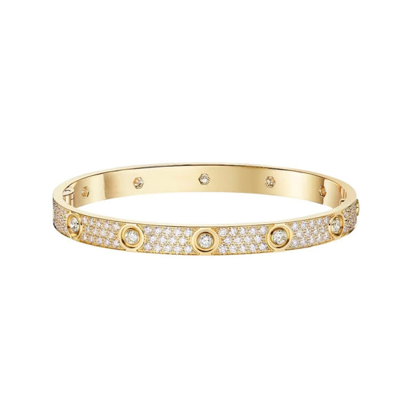 [⭐Clover Jewelry]LOVE BRACELET 6.1MM DIAMOND-PAVED 10 BIG DIAMONDS