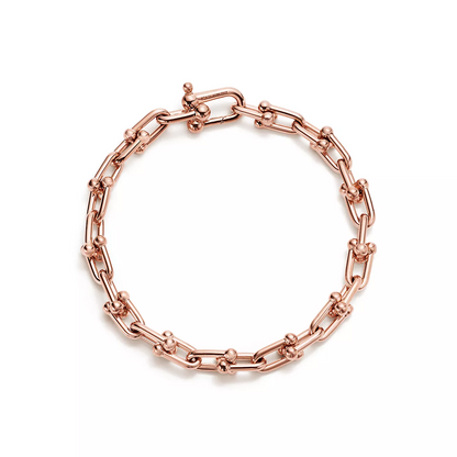 [Clover Jewelry]HARDWEAR SMALL LINK 26 MOTIF PINK GOLD BRACELET