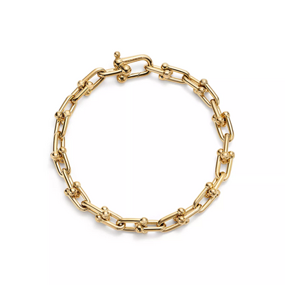 [Clover Jewelry]HARDWEAR SMALL LINK 26 MOTIF GOLD BRACELET