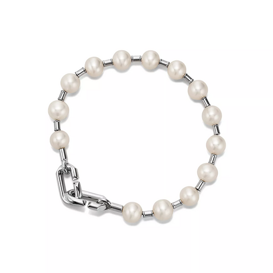 [Clover Jewelry]PEARL 7-8MM SILVER BRACELET