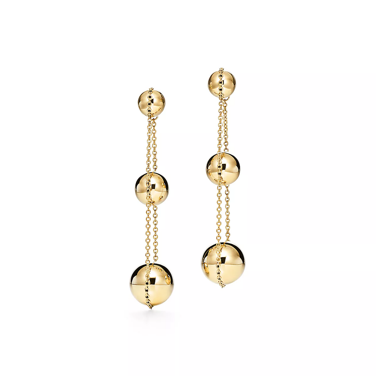 [Clover Jewelry]TRIPLE DROP GOLD EARRINGS