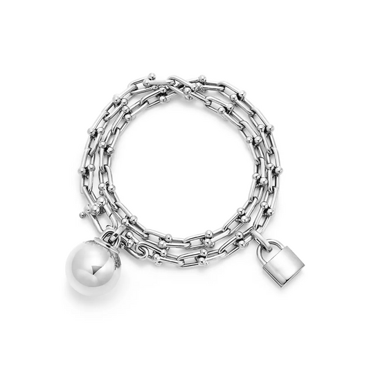 [Clover Jewelry]HARDWEAR SMALL WRAP SILVER BRACELET