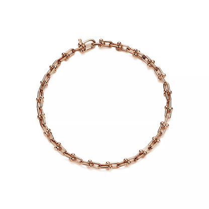 [Clover Jewelry]HARDWEAR MICRO LINK 44 MOTIF PINK GOLD BRACELET