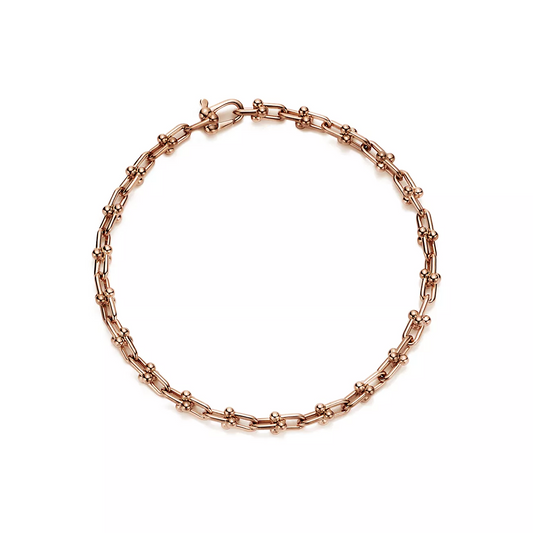 [Clover Jewelry]HARDWEAR MICRO LINK 44 MOTIF PINK GOLD BRACELET